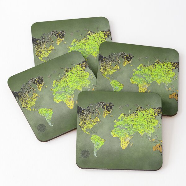 Item preview, world map art green #map #worldmap designed and sold by JBJart.