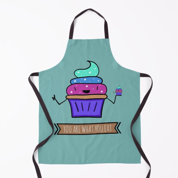 Item preview, Funny Cute Kawaii Cupcake Motivational Design - You Are What You Eat - Unicorn Colored Cupcake Frosting With Galaxy Star Sprinkles designed and sold by SteamParliament.