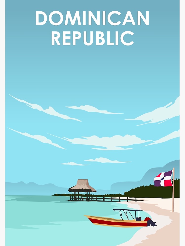 Imagen 2 de 2, Postal con la obra Cartel de viaje de República Dominicana, diseñada y vendida por jornvanhezik.
