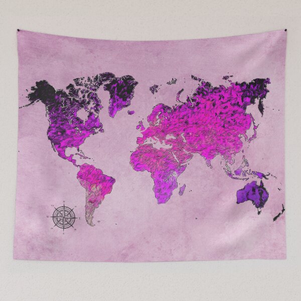 Item preview, world map art purple #map #worldmap designed and sold by JBJart.