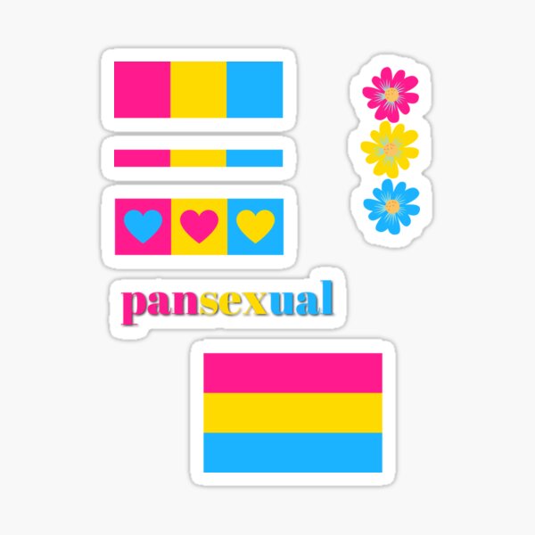 Pansexual Pride Sticker Pack Sticker For Sale By Beccamax Redbubble