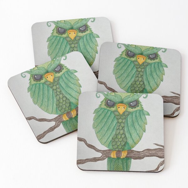 Item preview, Wise Green Owl designed and sold by Hummingbirdhope.