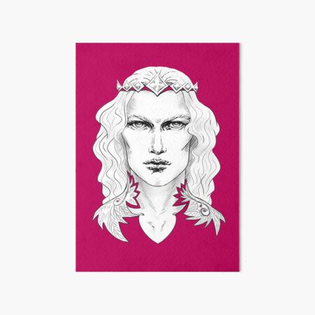 Fairy Prince in Red Rose & Black Art Board Print