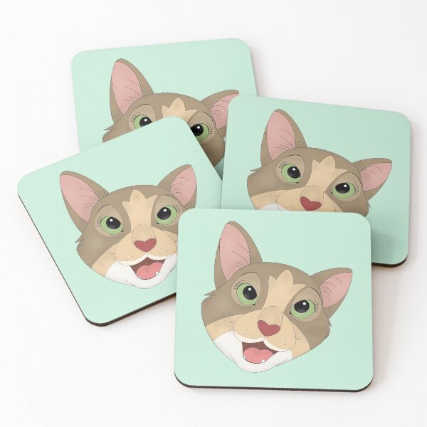 Item preview, Cartoony American Shorthair Cat Head Illustration designed and sold by pawtraitdreams.