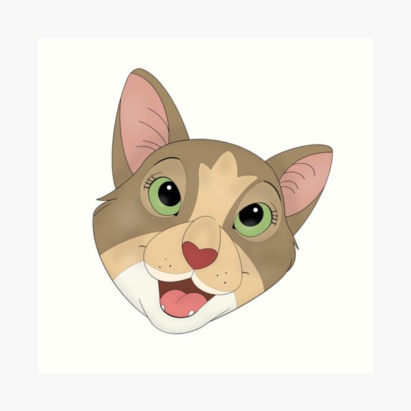 Impressions Artistiques Sur Le Theme T C3 te De Chat Redbubble