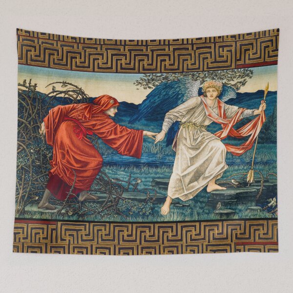 Item preview, Love leading the Pilgrim ,Allegorical Art Nouveau Tapestry designed and sold by BulganLumini.