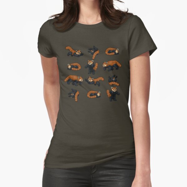 Red Pandas Fitted T-Shirt