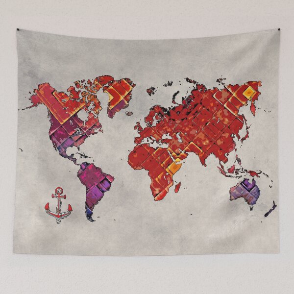 Item preview, world map art cartoon #map #worldmap designed and sold by JBJart.