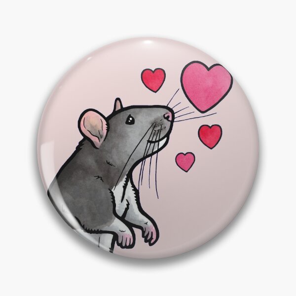 Item preview, Hooded rat love (topear) designed and sold by animalartbyjess.
