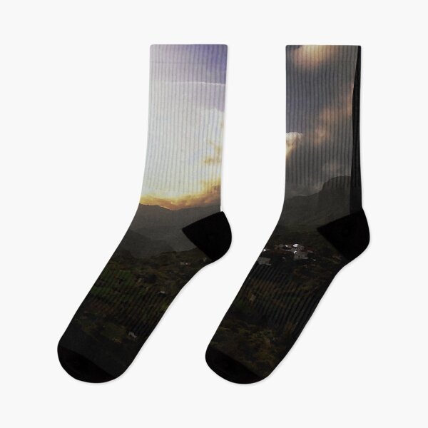 Item preview, Sunset in the mountains, painting like scene designed and sold by GoodVibesOcean.