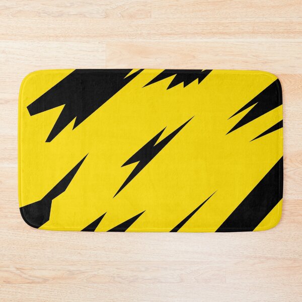 Item preview, Random lightning thunder backdrop seamless pattern on yellow designed and sold by mashmosh.