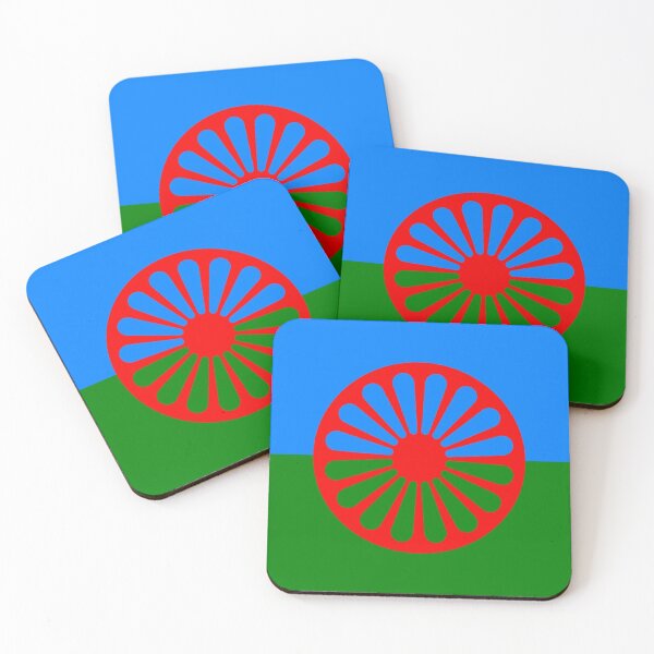 Flag of the Romani people Coasters (Set of 4)