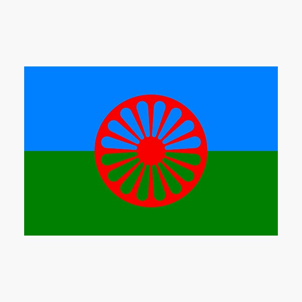 Flag of the Romani people Photographic Print