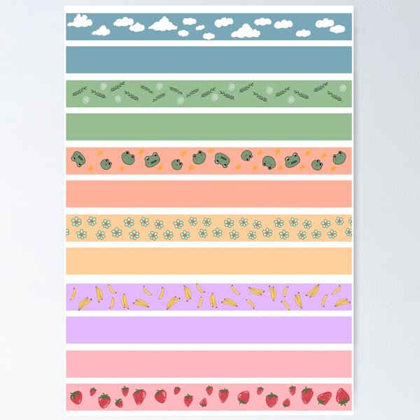 Printable Washi Tape PNG Image, Aesthetic Washi Tape In Purple