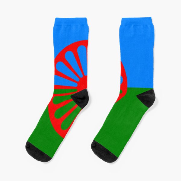 Flag of the Romani people Socks