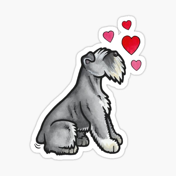 Mini Schnauzer love Sticker