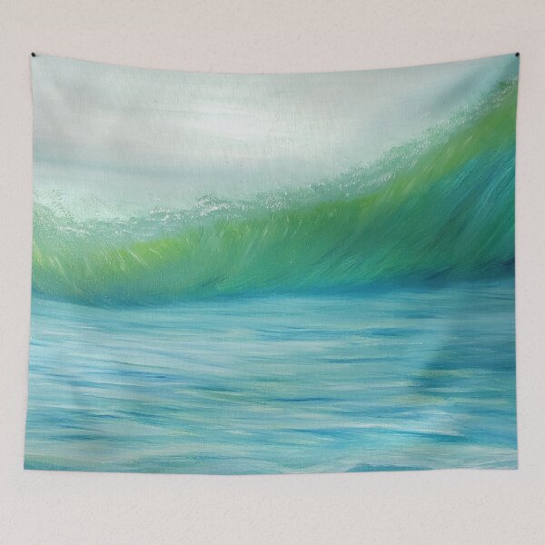 Item preview, New Wave oil painting by Tabitha Kremesec designed and sold by Tabitha Kremesec.