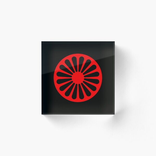 Romani anarchist flag Acrylic Block