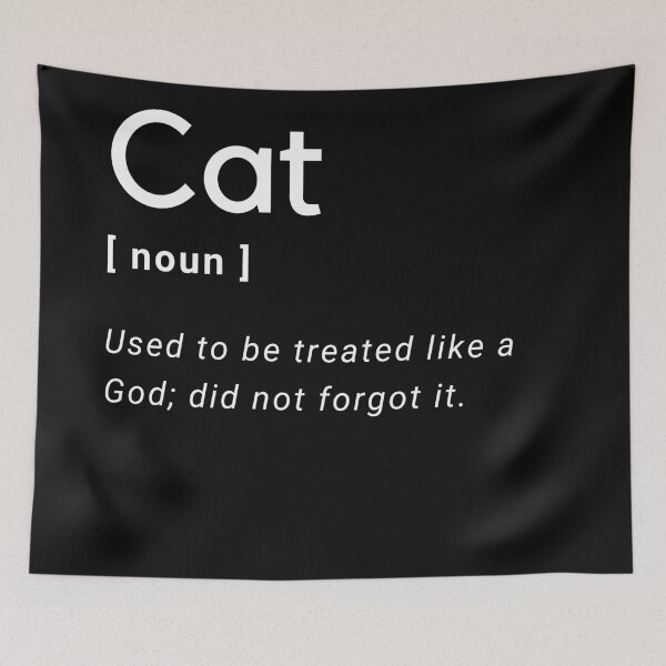 Item preview, Cat - noun - Used to be treated like a God; did not forgot it. designed and sold by MissRodra.