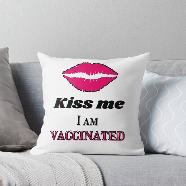Item preview, Kiss me, I am vaccinated - black and pink-ish text designed and sold by AnnaBBS.