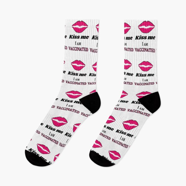 Item preview, Kiss me, I am vaccinated - black and pink-ish text designed and sold by AnnaBBS.