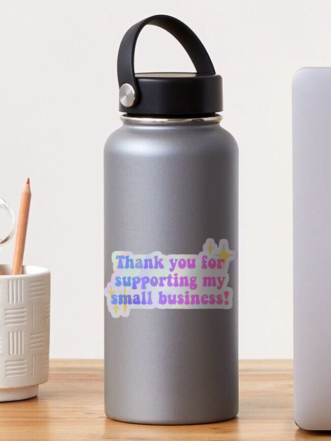 Thumbnail 1 of 4, Sticker, Small business thank you packaging sticker designed and sold by freggy13.