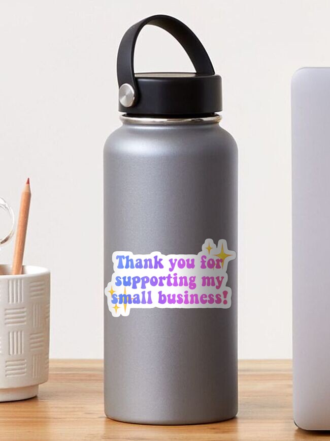 Thumbnail 1 of 3, Sticker, Small business thank you packaging sticker designed and sold by freggy13.