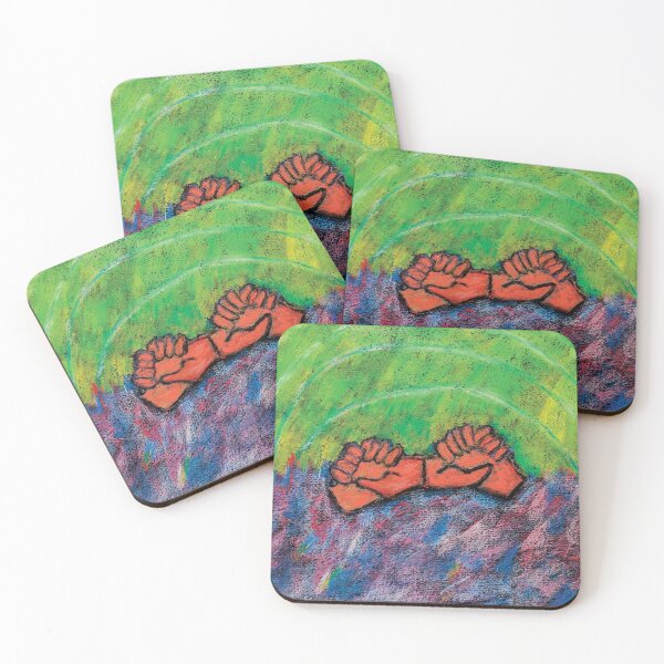 Item preview, Handshake painting pastel technique designed and sold by pineappledizajn.