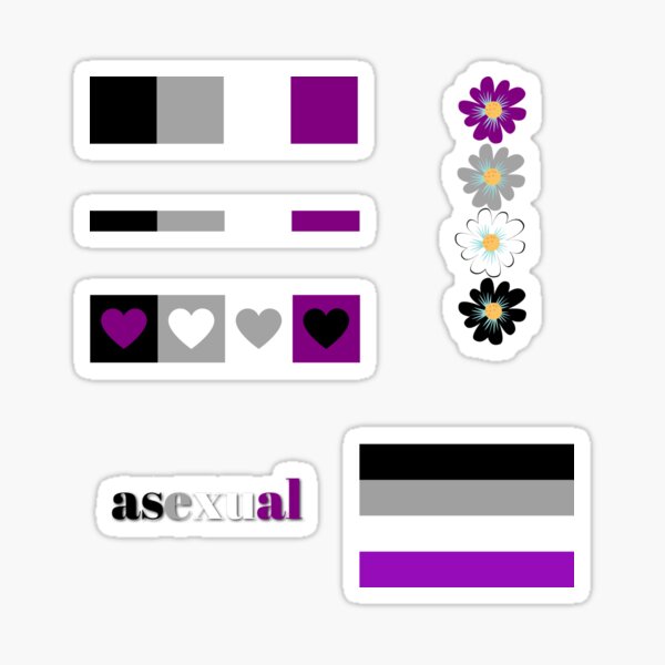 Artikel-Vorschau von Asexuelles Pride-Aufkleberpaket, designt und verkauft von beccamax.
