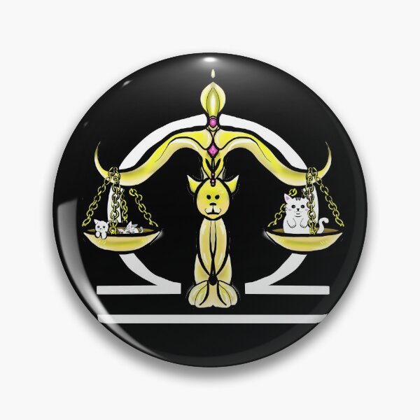 Item preview, Copy of Zodiac sign Libra cat black background designed and sold by ZeroXIII.