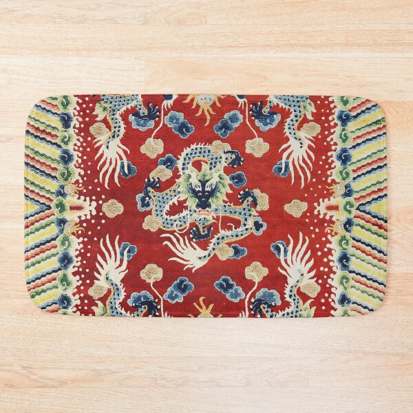 Item preview, Antique Chinese Dragon Rug Print designed and sold by Vicky Brago-Mitchell®.