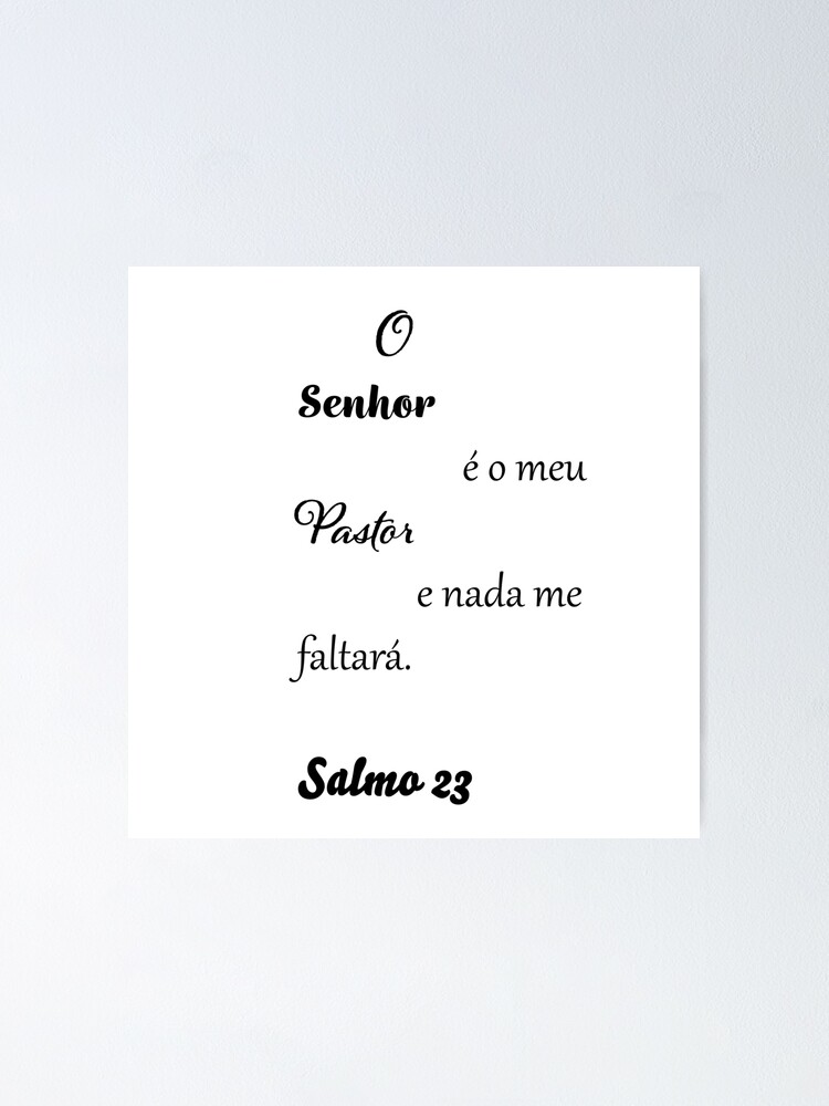 salmo 23 o senhor e meu pastor e nada me faltará