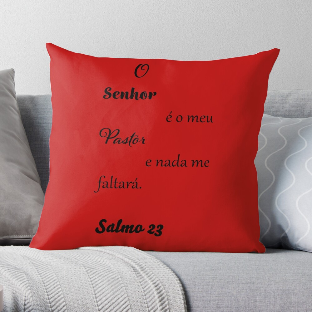 Salmo 23 - O Senhor é o meu Pastor, e nada me faltará Throw Pillow for  Sale by PraalStore