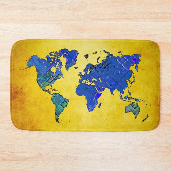 Item preview, world map art blue #map #worldmap designed and sold by JBJart.