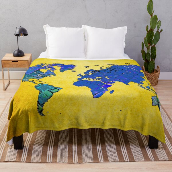 Item preview, world map art blue #map #worldmap designed and sold by JBJart.