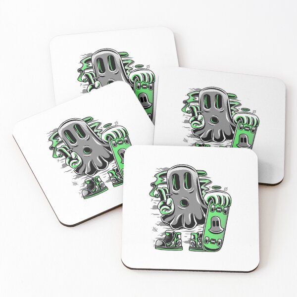 Item preview, Skateboarding ghost designed and sold by NoelNimmad.