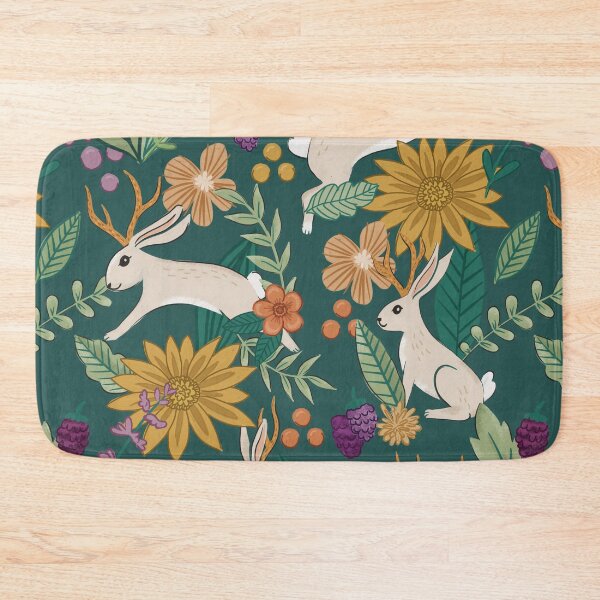 Item preview, Floral Jackalopes designed and sold by latheandquill.