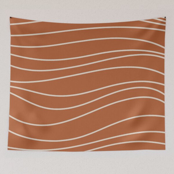 Item preview, Terra Waves - Minimalist Abstract Line Pattern in Clay and Putty designed and sold by kierkegaard.