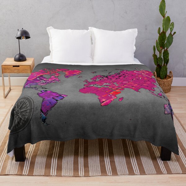 Item preview, world map art black and purple #map #worldmap designed and sold by JBJart.
