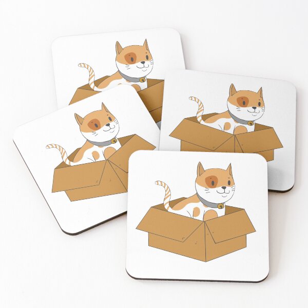 Item preview, Cute Orange Cat on a Box designed and sold by blackproxima.