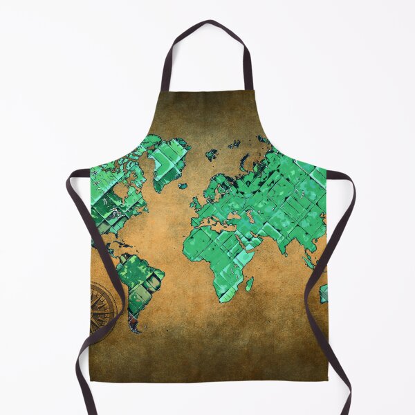 Item preview, world map art green brown #map #worldmap designed and sold by JBJart.