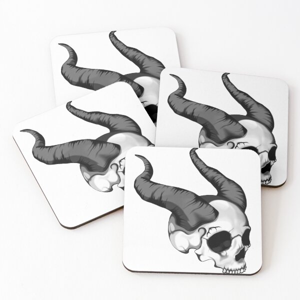 Item preview, Horned skull designed and sold by YellowPolly.