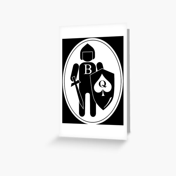 Beta Male Fighting For His Queen of Spades Greeting Card