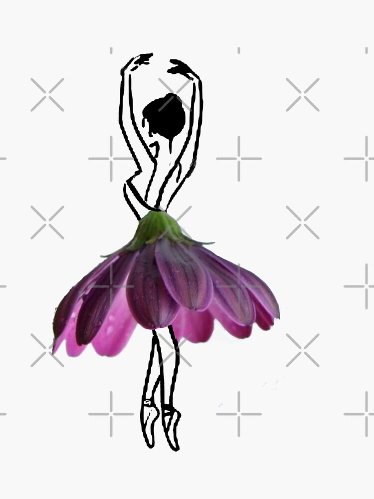 "dancing girl" Sticker for Sale by YNOTbyMichel Redbubble
