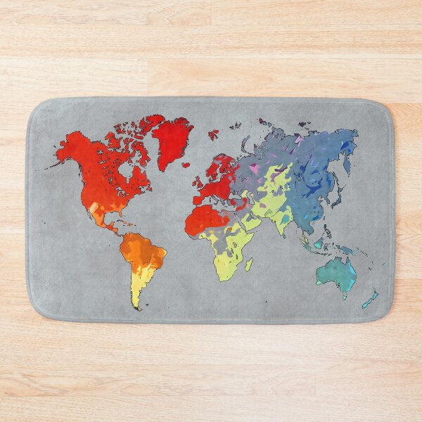 Item preview, world map art colors #map #worldmap designed and sold by JBJart.