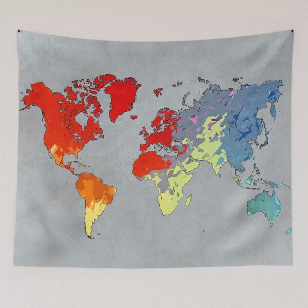 Item preview, world map art colors #map #worldmap designed and sold by JBJart.