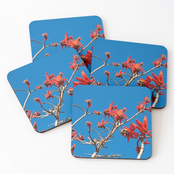 Item preview, Tropical Coral Flowers Flowering Tree Branches designed and sold by worldways.