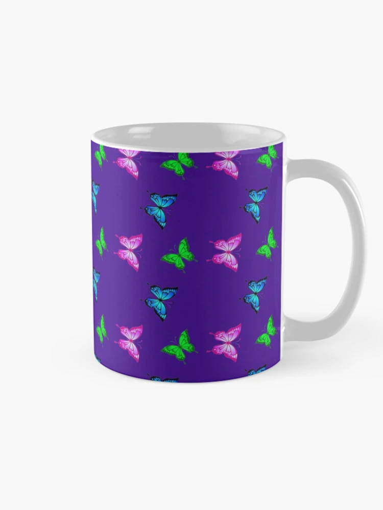 Thumbnail 3 of 6, Coffee Mug, Colorful Butterfly Pattern designed and sold by Rell1970.