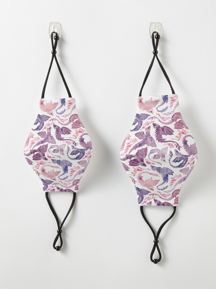 Alternate view of Dragon fire pink & purple Mask