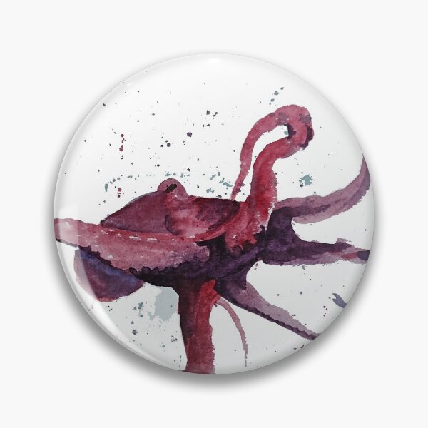 Item preview, Loose and splashy watercolour octopus designed and sold by rosiebeeston.